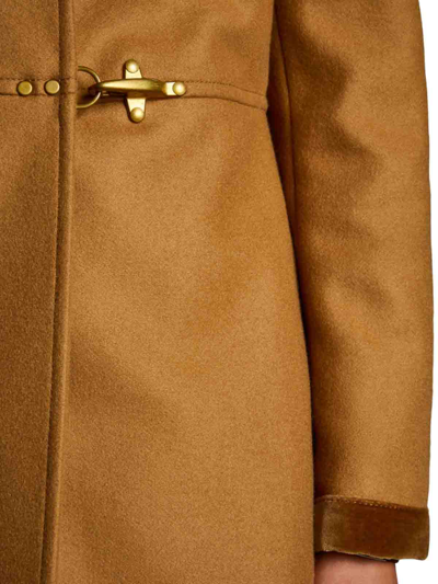 Fay Brown Coat In Beige