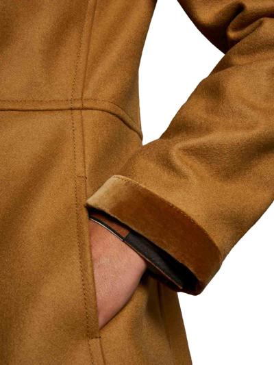 Fay Brown Coat In Beige