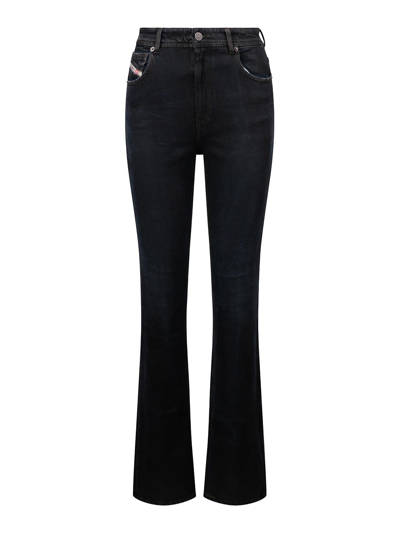 Shop Diesel Jeans With Application In Black