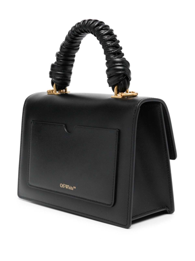 Off-white Jitney 28 Top Handle Bag In Black