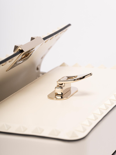 Valentino `rockstud E/w` Leather Shoulder Bag In White