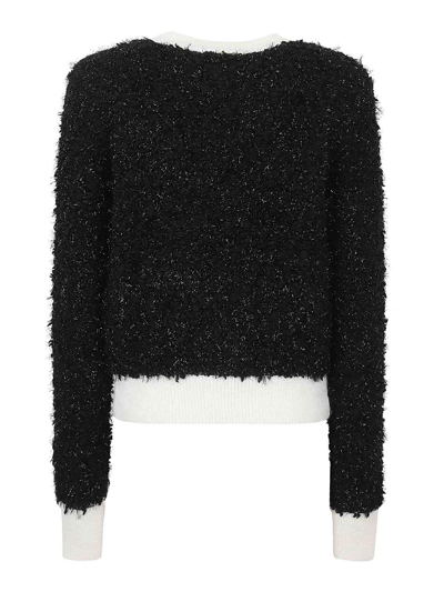 Balmain Buttoned Textured Knit Cardigan In Black