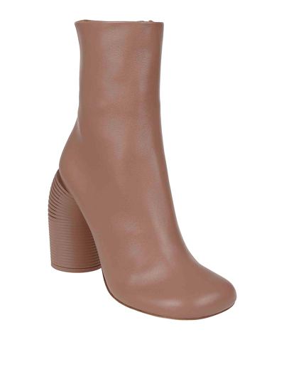 Shop Off-white Tonal Spring Ankle Boot In Nude & Neutrals