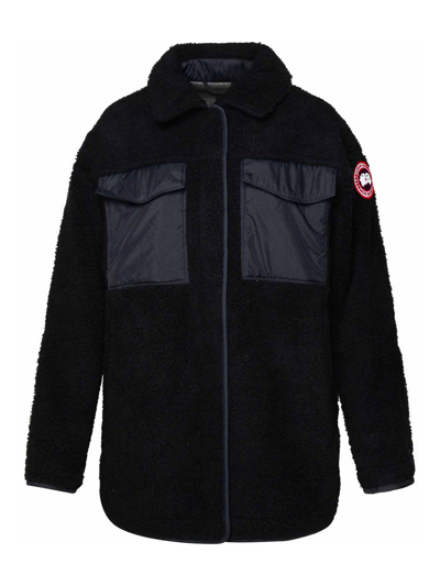 Shop Canada Goose Simco Sherpa Sweatshirt In Black
