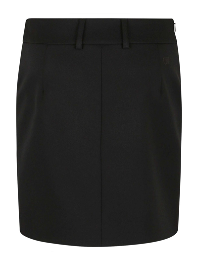 Shop Off-white Tech Drill Tailored Mini Skirt In Black