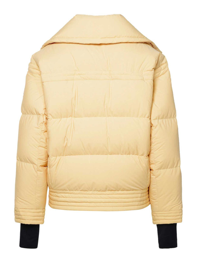 Shop Moncler Bomber Chapelets In Cream