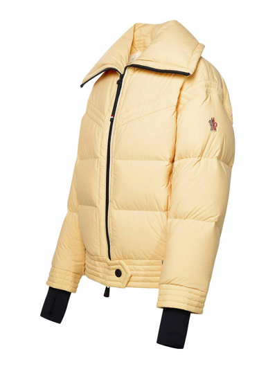 Shop Moncler Bomber Chapelets In Cream