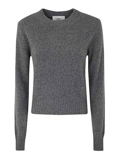Shop Ami Alexandre Mattiussi Tonal Adc Sweater In Grey