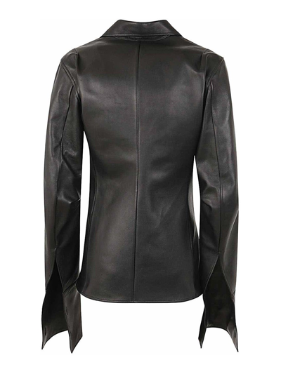 Ann Demeulemeester Linsey Open Front Fitted Shirt In Black