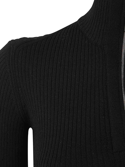 Shop Y/project Double Collar Fitted Sweater In Negro