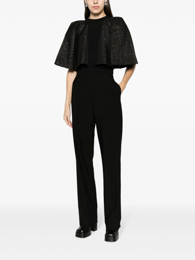 Shop Alice And Olivia Sergia Cape Sleeve Top In Black