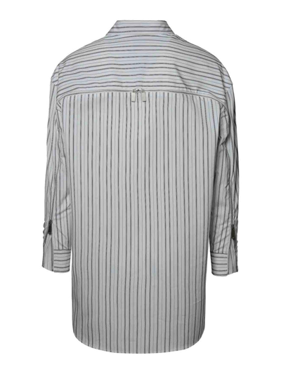 Shop Off-white Stripe Zip Shirt In White