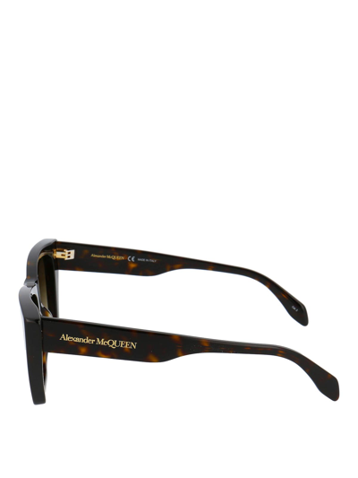 Shop Alexander Mcqueen Sunglasses In Brown