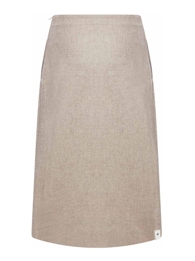 Shop Jil Sander Knee Length Skirt In Grey
