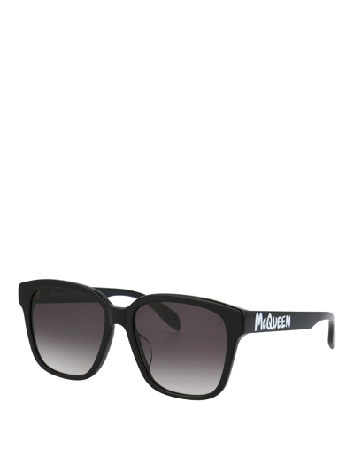 Alexander Mcqueen Alexander Mc Queen Sunglasses Am0331 Sk 001 In Black