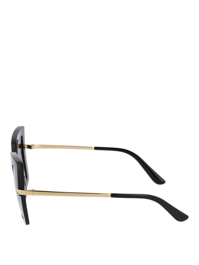 Dolce & Gabbana Womens Black Dg4373 Square-frame Acetate Sunglasses In Black