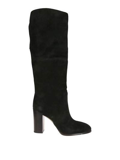 Shop Michael Kors Luella Suede Boots In Black
