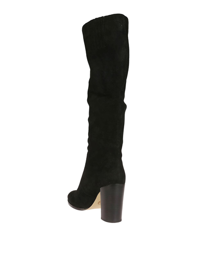 Shop Michael Kors Luella Suede Boots In Black