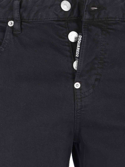 Dsquared2 Straight Leg Trousers With Belt Loops In Black