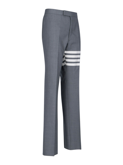 Shop Thom Browne 4-bar Wool Trousers In Grey