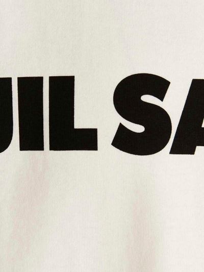 Jil Sander Logo T-shirt By . The Brand Presents A Minimalist Style That Is Appreciated Wor In White