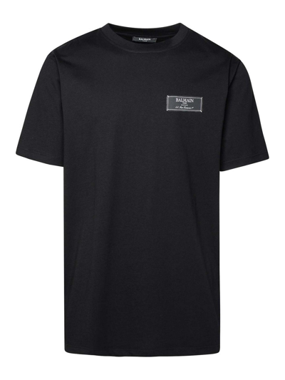 Balmain Couture Label T-shirt In Black