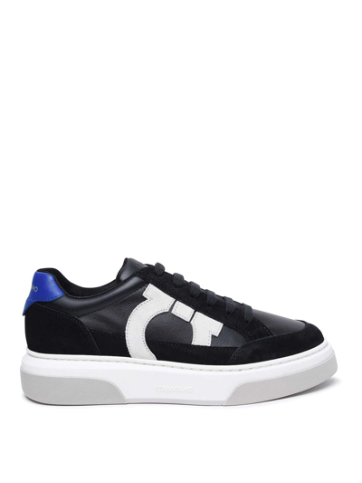 Shop Ferragamo Sneaker Cassina In Black