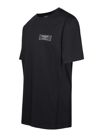 Shop Balmain Mini Logo T-shirt In Black