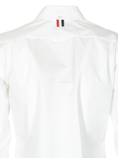 Thom Browne Shirt With Back Loop Detail And Chest Pocket In White