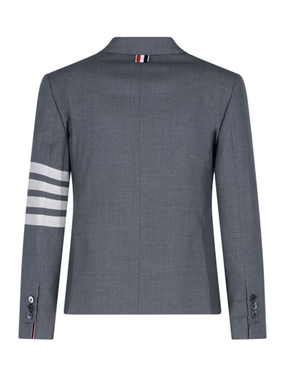 Thom Browne 4-bar Single-breasted Blazer In Grey