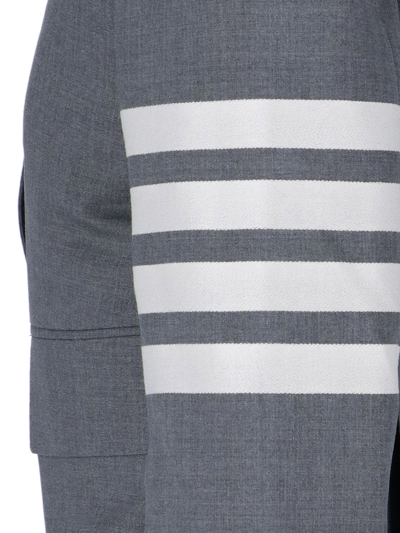 Shop Thom Browne Blazer - 4-bar In Grey