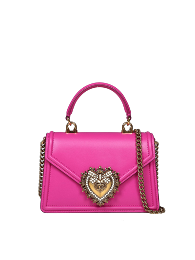 Shop Dolce & Gabbana Devotion Small Tote In Pink