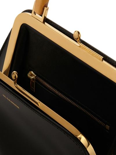 Jil Sander Goji Square Small Bamboo Bag In Black