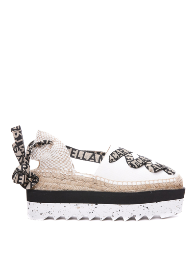 Stella Mccartney Espadrilla Gaia Con Plateau In Blanco