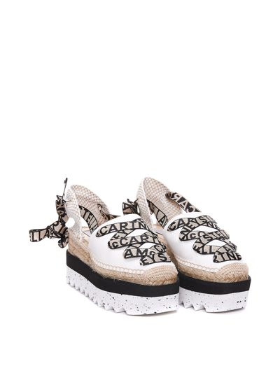 Stella Mccartney Espadrilla Gaia Con Plateau In Blanco