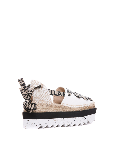 Stella Mccartney Espadrilla Gaia Con Plateau In Blanco