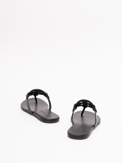 Shop Tory Burch Miller Flat Sandals In Black