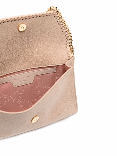 Shop Stella Mccartney Vegan Leather Mini Falabella Bag In Crema