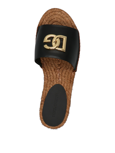 Shop Dolce & Gabbana Espadrilles Sandals In Negro