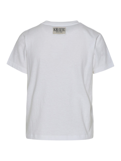 Khaite Woman White Cotton Emmylou T-shirt In Blanco