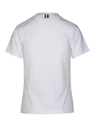 Thom Browne Crew-neck T-shirt Ribbed Side Slit In White