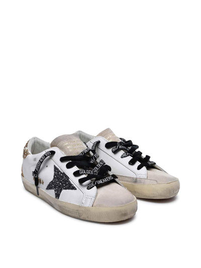 Shop Golden Goose Sneaker Stnera Glitter In Blanco