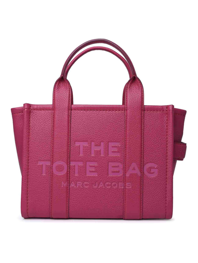 Shop Marc Jacobs Small Leather Tote Bag In Fuchsia