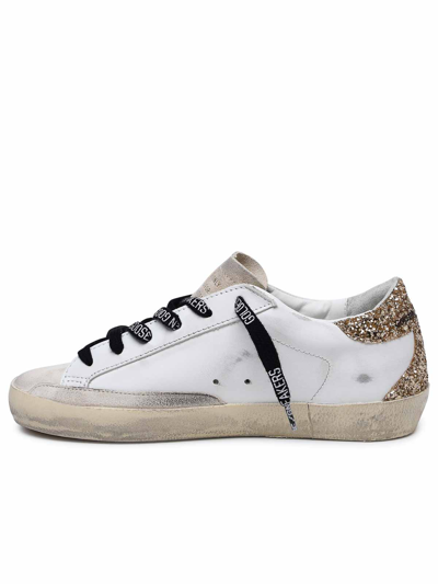 Golden Goose Leather Super-star Sneakers In Blanco