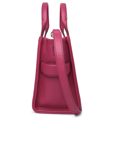 Shop Marc Jacobs Small Leather Tote Bag In Fuchsia