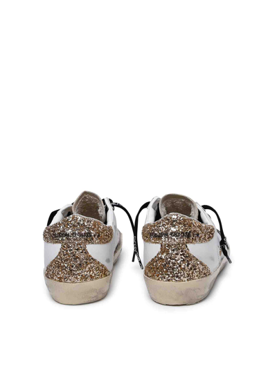 Shop Golden Goose Sneaker Stnera Glitter In Blanco