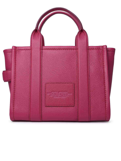 Shop Marc Jacobs Small Leather Tote Bag In Fuchsia