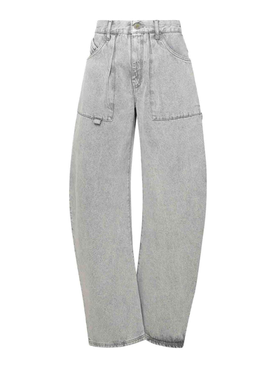 Shop Attico Jeans Effie In Gris