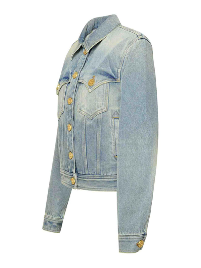 Balmain Vintage Denim Jacket In Blue