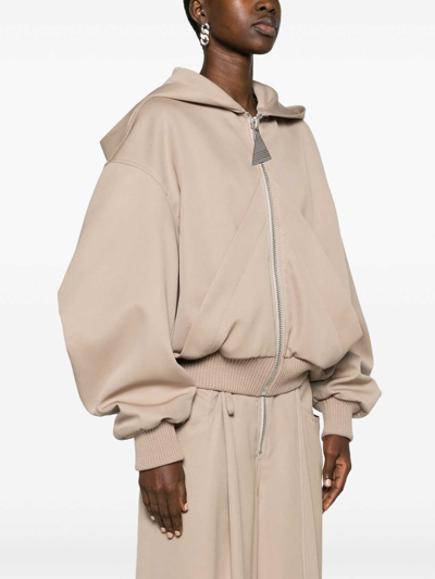 Shop Attico Oversized Bomber Jacket In Beis